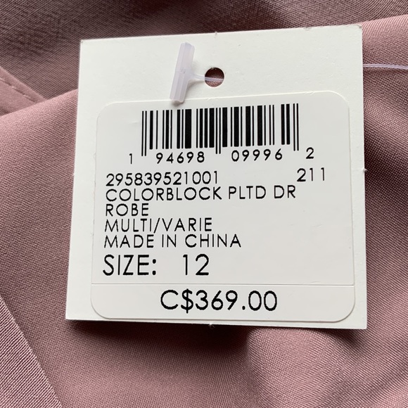 ❤️❤️❤️Club Monaco Colorblock Pleated Maxi Dress size 10❤️❤️❤️ - Picture 6 of 8